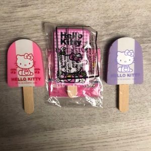 Hello Kitty Popsicle Erasers 3pc